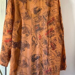 Orange Graphic Women's Jacket